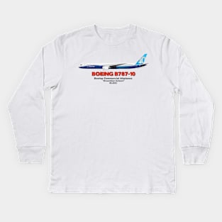 Boeing B787-10 - Boeing "Dreamliner Colours" Kids Long Sleeve T-Shirt
